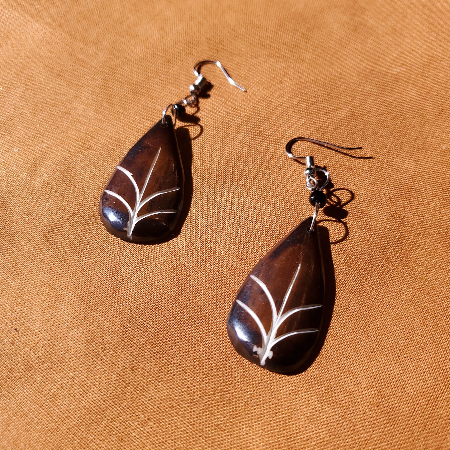 Stained Teardrop Tree Earrings