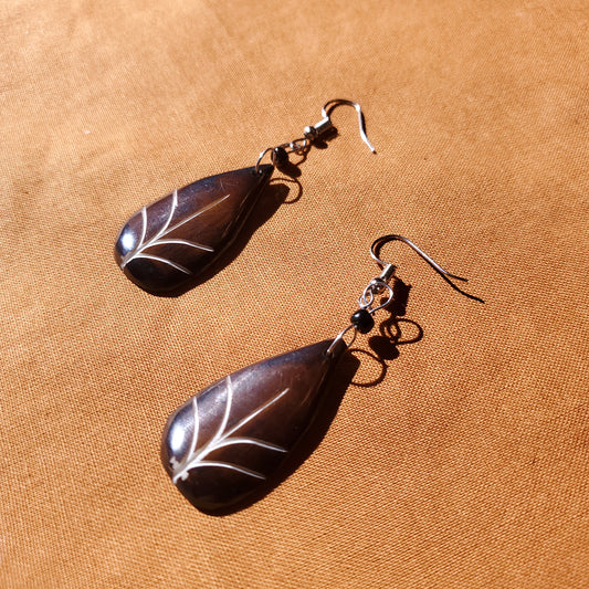 Stained Teardrop Tree Earrings