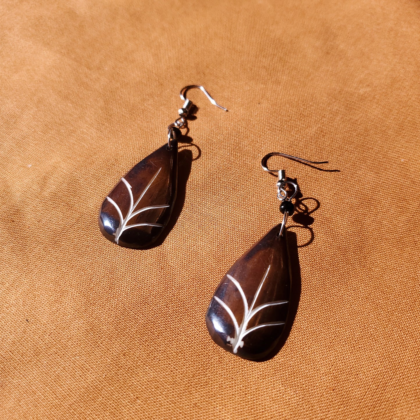 Stained Teardrop Tree Earrings