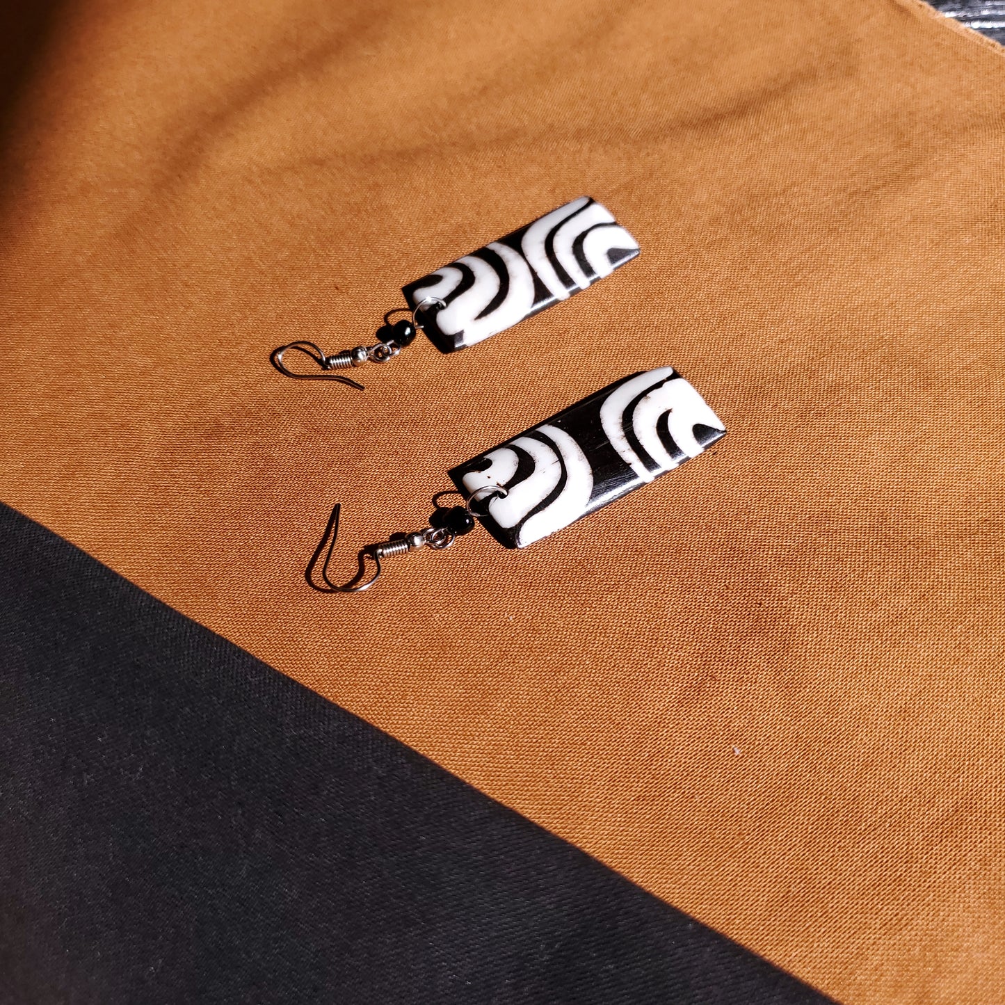 Rectangular Striped Earrings