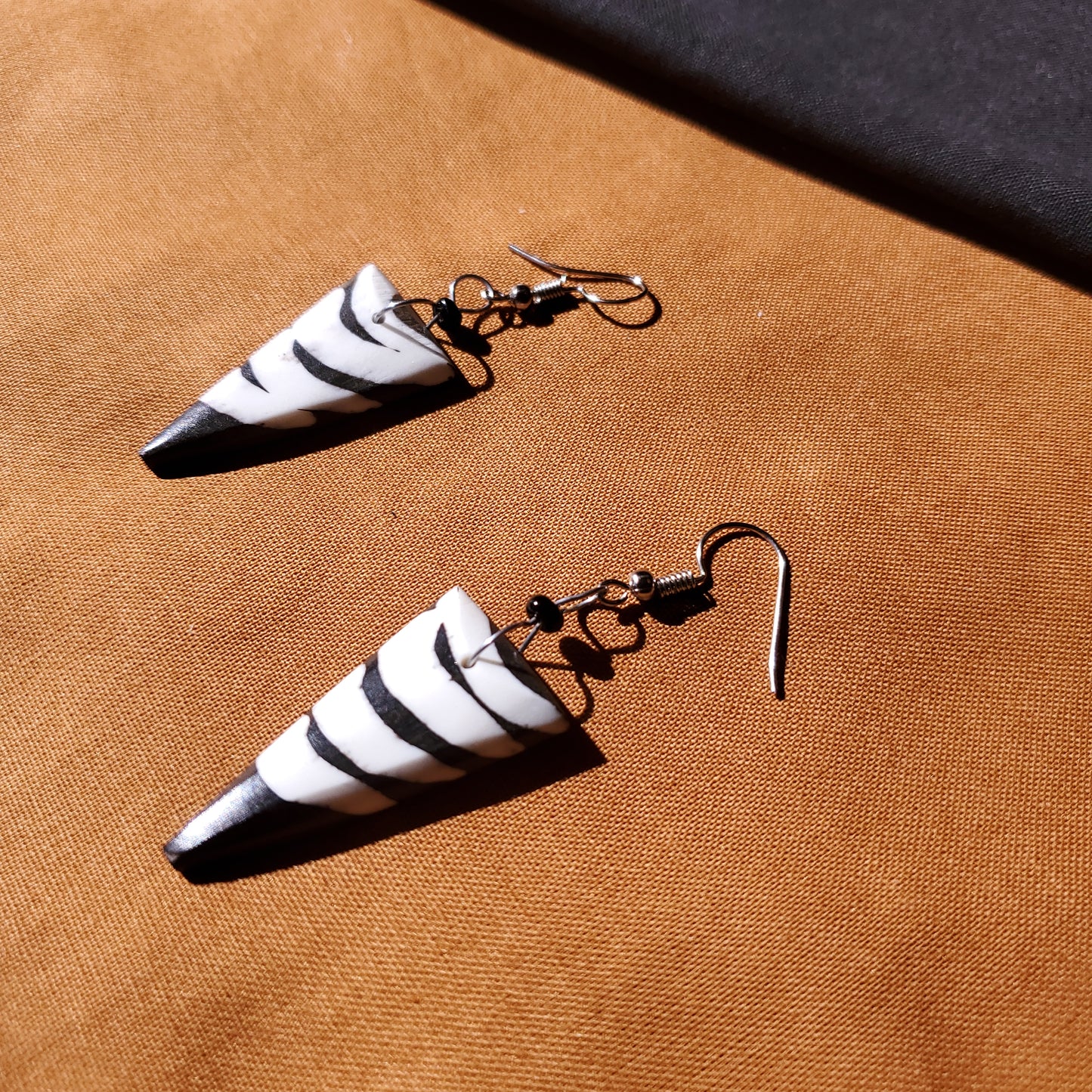 Triangular Striped Earrings