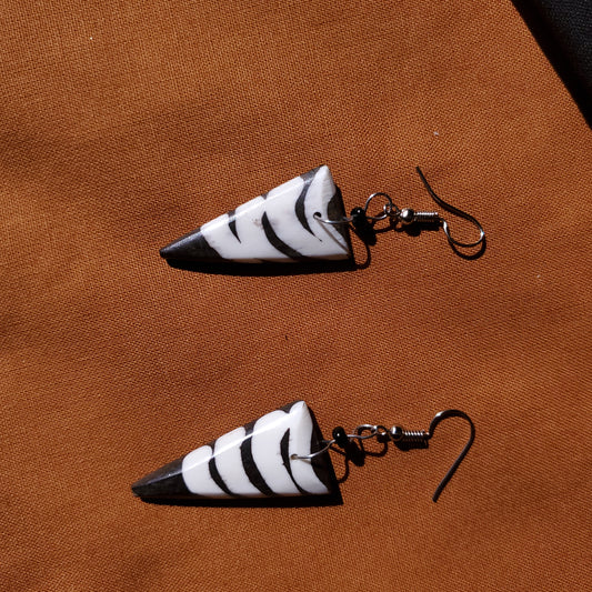 Triangular Striped Earrings