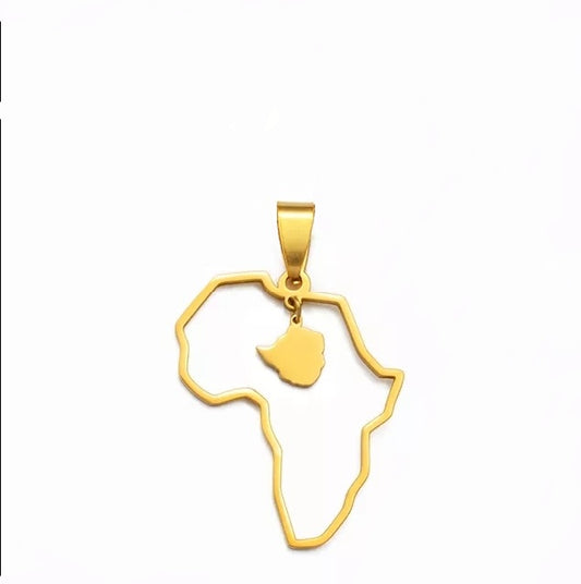 Zimbabwe in Africa Necklace