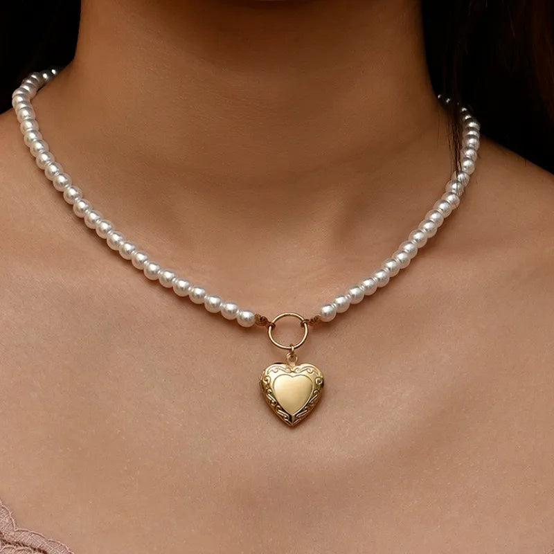 Pearl Heart Necklace