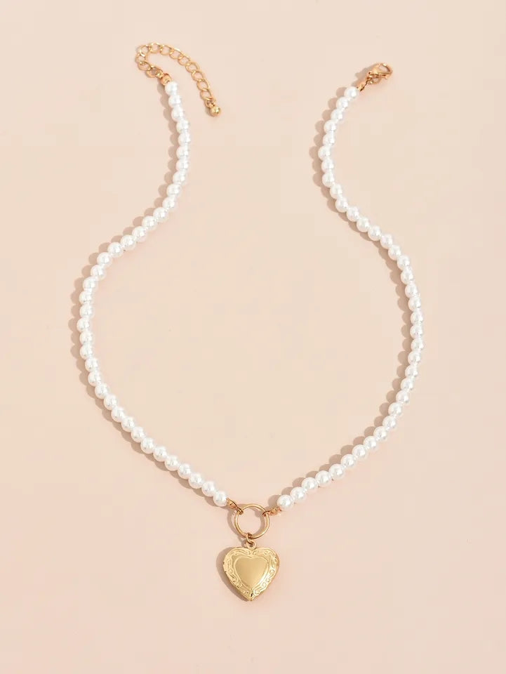 Pearl Heart Necklace