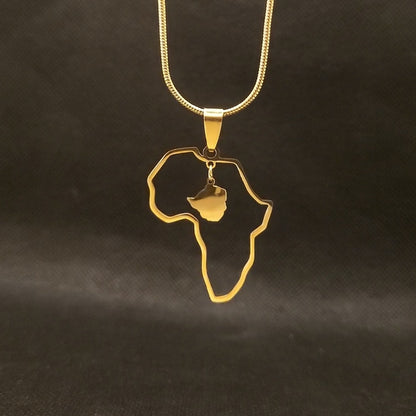 Zimbabwe in Africa Necklace